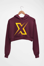 Load image into Gallery viewer, Battlegrounds Mobile India (BGMI) Xspark Esport Crop HOODIE FOR WOMEN-Maroon-Ektarfa.online
