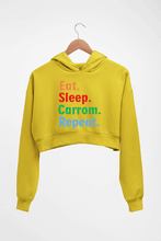 Load image into Gallery viewer, Carrom Crop HOODIE FOR WOMEN-Mustard yellow-Ektarfa.online
