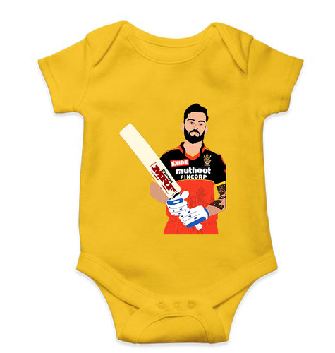 Virat Kohli Kids Romper For Baby Boy/Girl-Yellow-Ektarfa.online