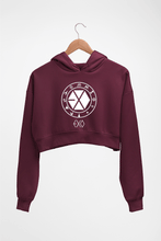 Load image into Gallery viewer, EXO Crop HOODIE FOR WOMEN-Maroon-Ektarfa.online
