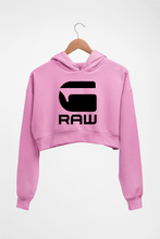 Load image into Gallery viewer, G Raw Crop HOODIE FOR WOMEN-Light Baby Pink-Ektarfa.online
