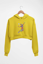 Load image into Gallery viewer, Badminton Crop HOODIE FOR WOMEN-Mustard Yellow-Ektarfa.online

