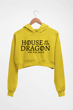 Load image into Gallery viewer, House of the Dragon (GOT) Crop HOODIE FOR WOMEN-Mustard Yellow-Ektarfa.online
