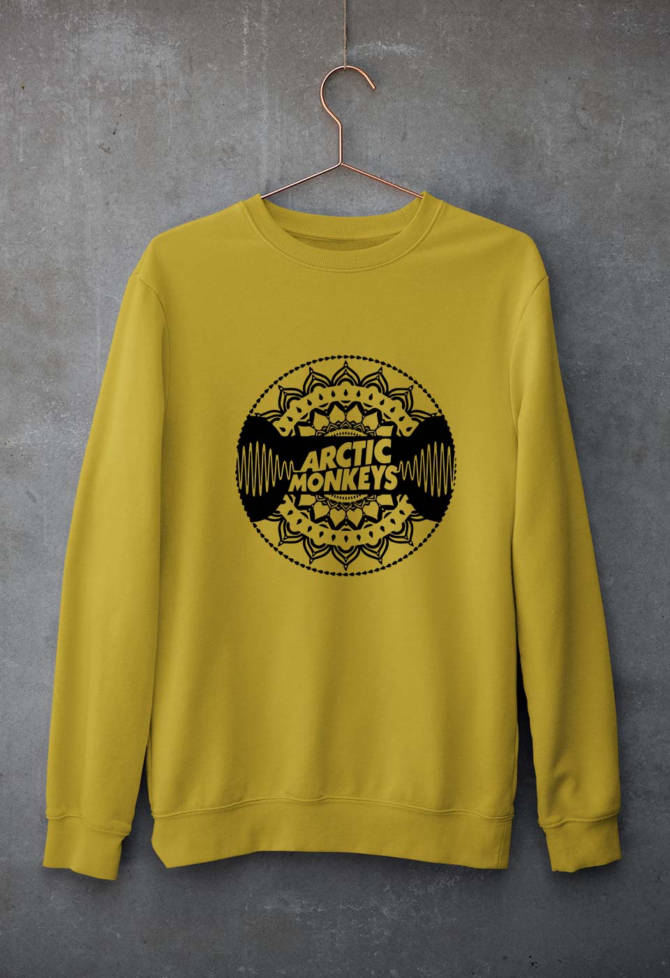 Arctic Monkeys Unisex Sweatshirt for Men/Women-Mustard Yellow-Ektarfa.online
