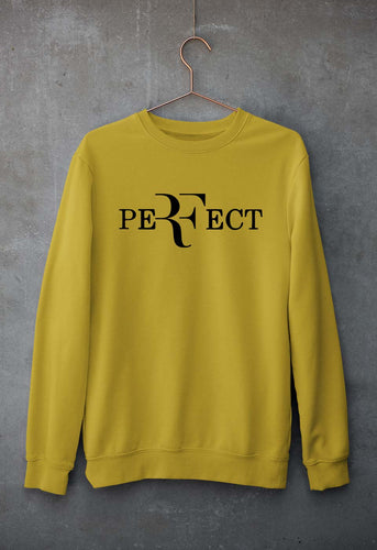 Roger Federer Perfect Unisex Sweatshirt for Men/Women-Mustard Yellow-Ektarfa.online