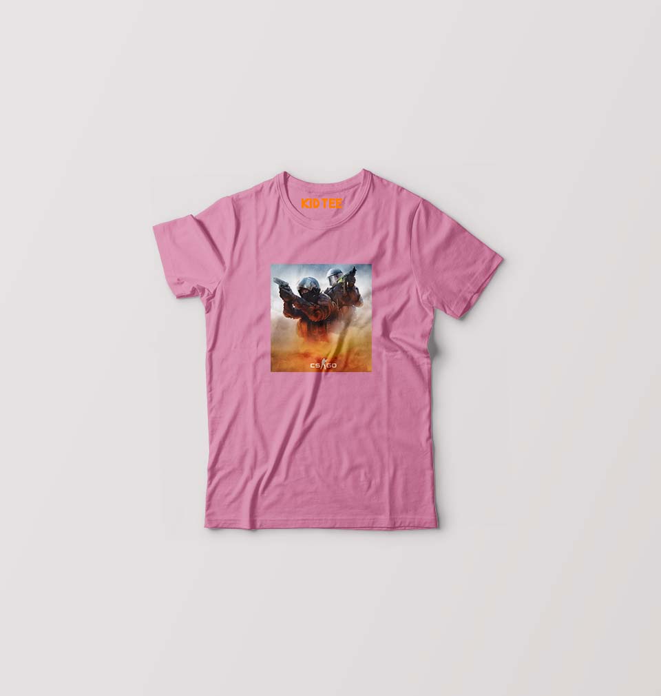 Counter-Strike Global Offensive (CS GO) Kids T-Shirt for Boy/Girl-Pink-Ektarfa.online