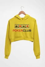 Load image into Gallery viewer, Poker Crop HOODIE FOR WOMEN-Mustard Yellow-Ektarfa.online
