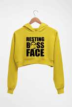 Load image into Gallery viewer, Michael Scott Crop HOODIE FOR WOMEN-Mustard yellow-Ektarfa.online
