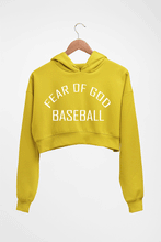Load image into Gallery viewer, Fear of God Baseball Crop HOODIE FOR WOMEN-Mustard Yellow-Ektarfa.online
