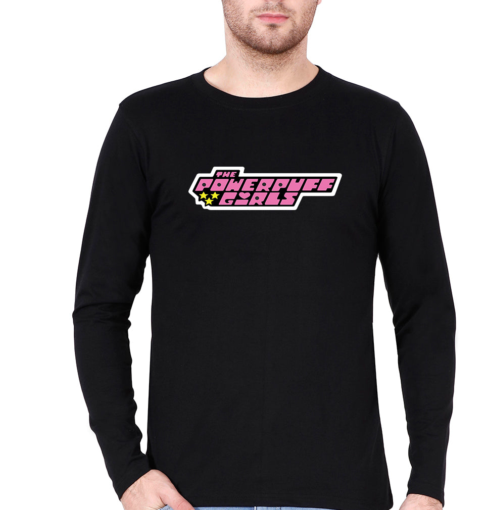 Powerpuff Girls Full Sleeves T-Shirt for Men-Black-Ektarfa.online