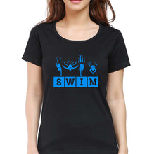 Load image into Gallery viewer, Swim T-Shirt for Women-Black-Ektarfa.online
