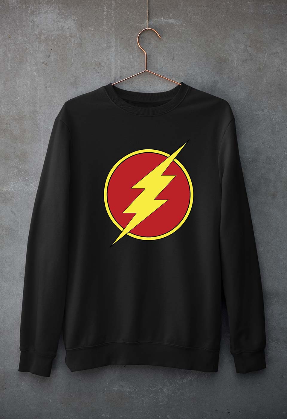 Flash Superhero Unisex Sweatshirt for Men/Women-Black-Ektarfa.online