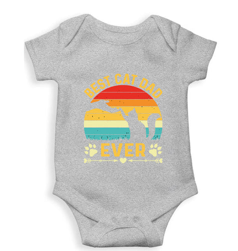 Cat Dad Kids Romper For Baby Boy/Girl-Grey-Ektarfa.online