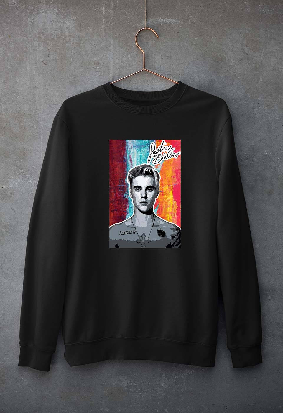 Justin Bieber Unisex Sweatshirt for Men/Women-Black-Ektarfa.online