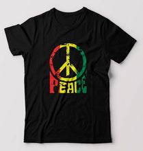 Load image into Gallery viewer, Bob Marley Peace T-Shirt for Men-Black-Ektarfa.online
