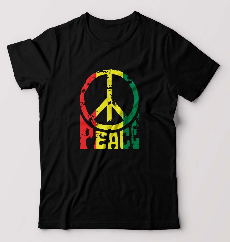 Bob Marley Peace T-Shirt for Men-Black-Ektarfa.online