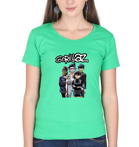 Gorillaz T-Shirt for Women-Flag Green-Ektarfa.online