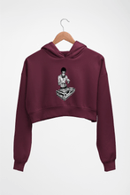 Load image into Gallery viewer, DJ Bruce Lee Crop HOODIE FOR WOMEN-Maroon-Ektarfa.online
