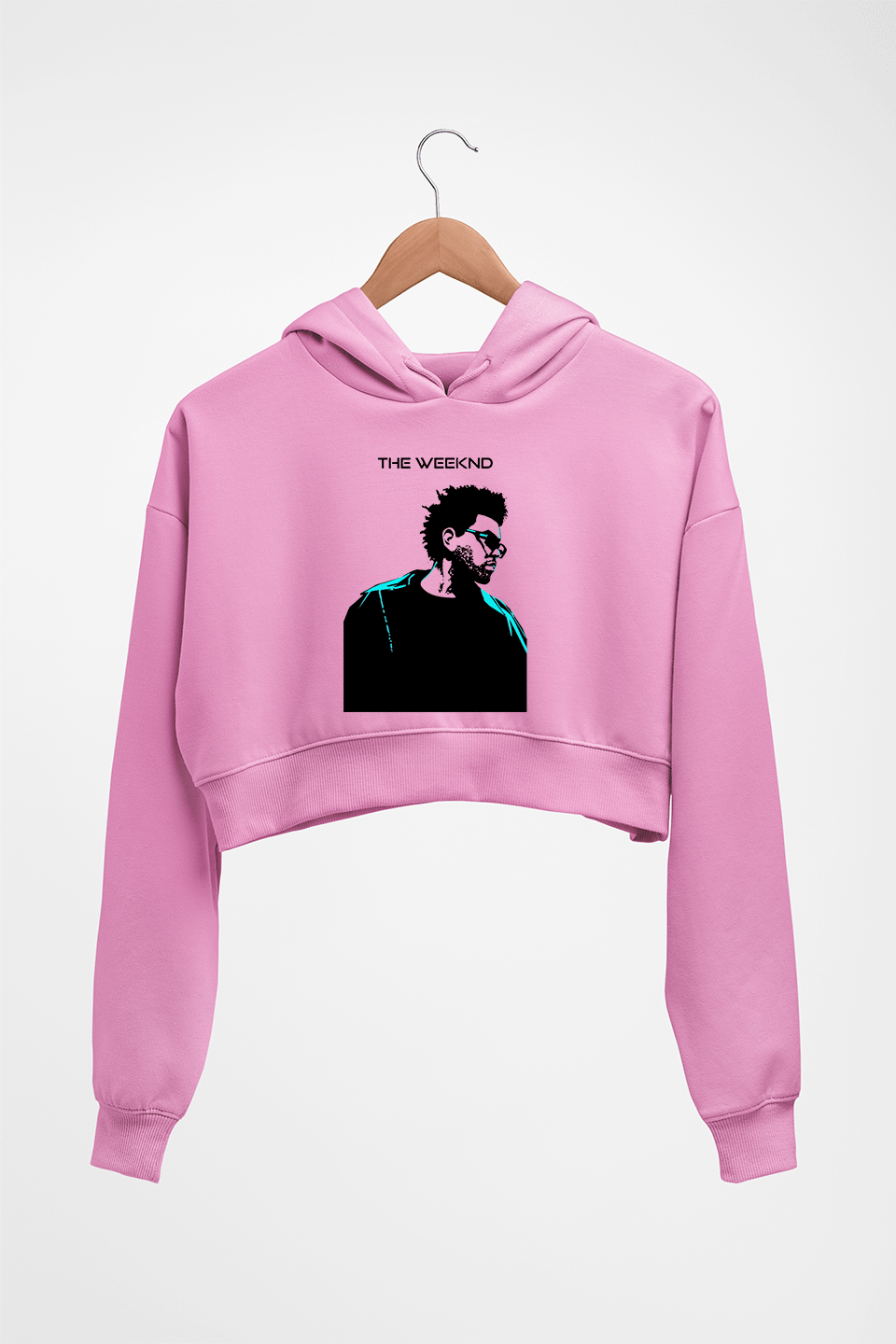 The Weeknd Crop HOODIE FOR WOMEN-Light Baby Pink-Ektarfa.online