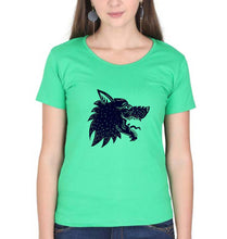 Load image into Gallery viewer, Wolf T-Shirt for Women-Flag Green-Ektarfa.online
