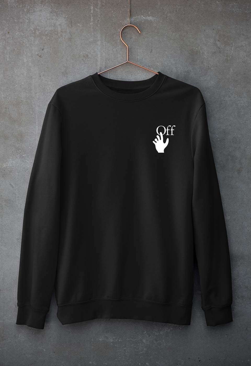 off white Unisex Sweatshirt for Men/Women-Black-Ektarfa.online