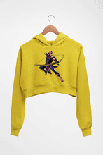 Load image into Gallery viewer, Hawkeye Crop HOODIE FOR WOMEN-Mustard Yellow-Ektarfa.online

