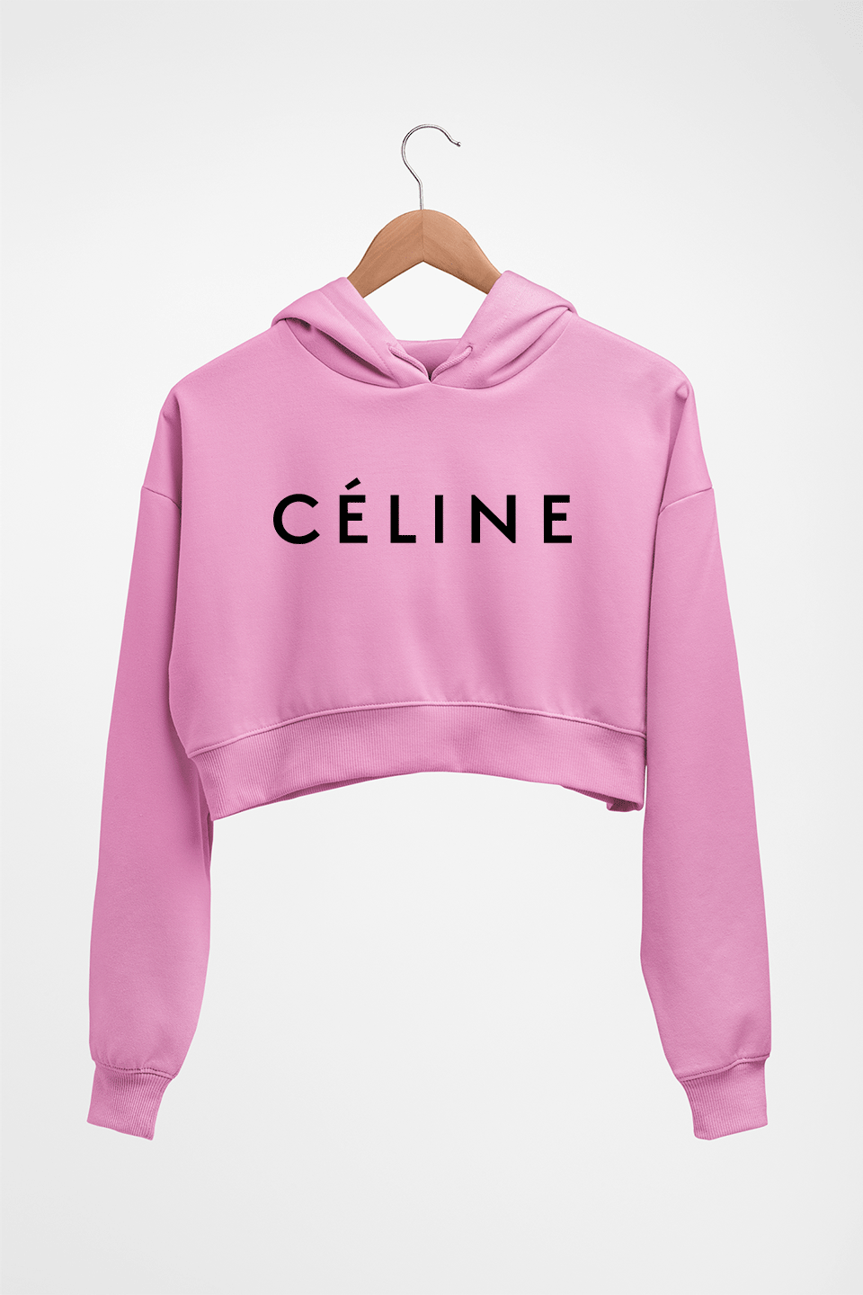 Celine Crop HOODIE FOR WOMEN-Light Baby Pink-Ektarfa.online