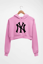 Load image into Gallery viewer, New York Yankees Crop HOODIE FOR WOMEN-Light Baby Pink-Ektarfa.online
