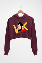 Load image into Gallery viewer, Virat Kohli Crop HOODIE FOR WOMEN-Maroon-Ektarfa.online
