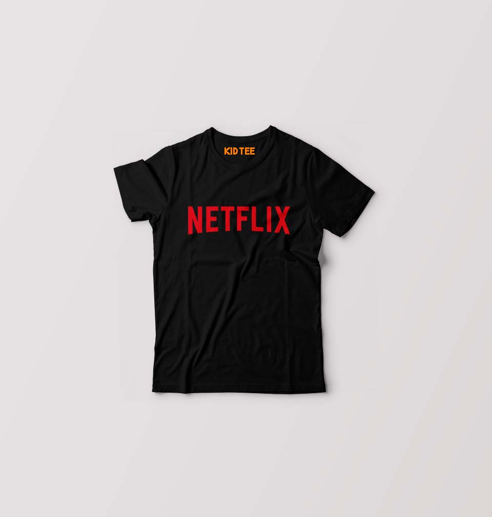 Netflix Kids T-Shirt for Boy/Girl-Black-Ektarfa.online