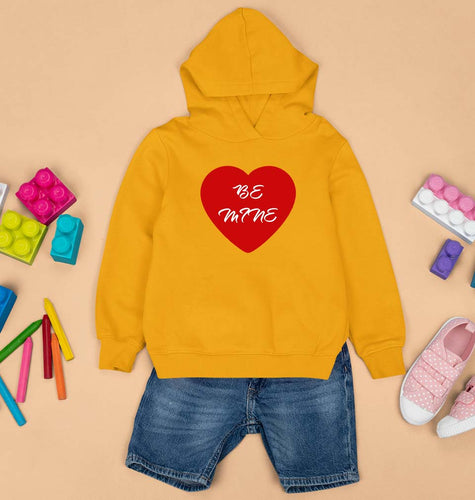 Be Mine Kids Hoodie for Boy/Girl-0-1 Year(22 Inches)-Mustard Yellow-Ektarfa.online