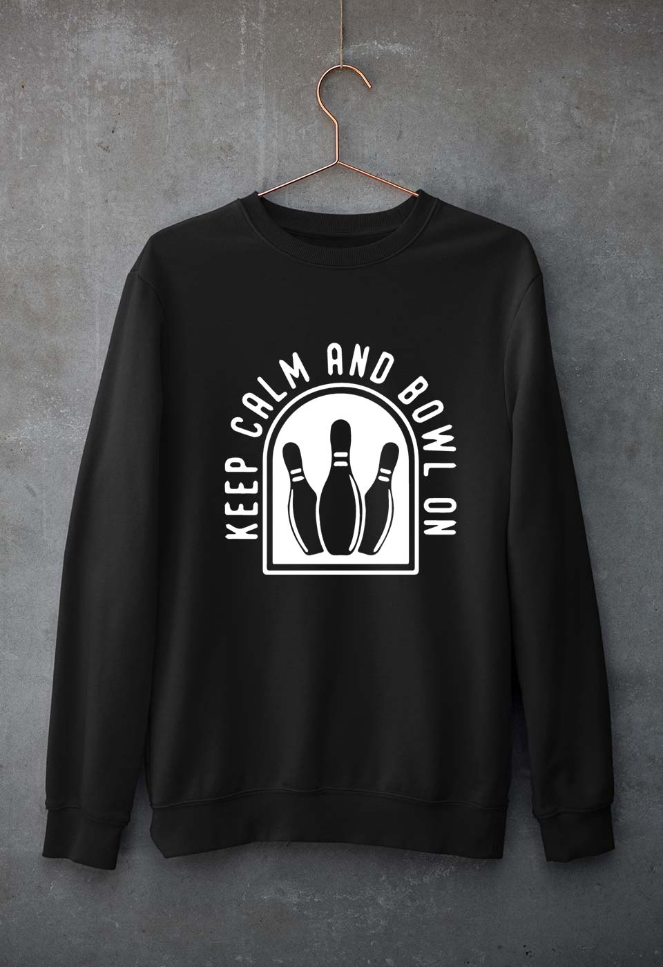 Bowling Unisex Sweatshirt for Men/Women-Black-Ektarfa.online