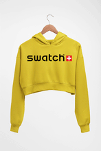 Load image into Gallery viewer, Swatch Crop HOODIE FOR WOMEN-Mustard Yellow-Ektarfa.online
