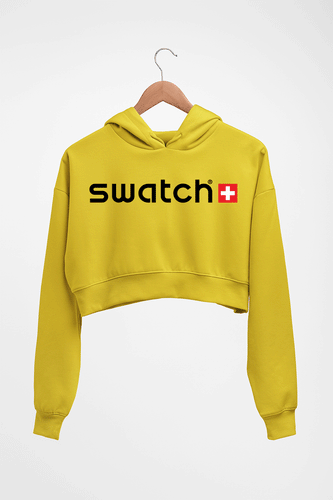 Swatch Crop HOODIE FOR WOMEN-Mustard Yellow-Ektarfa.online