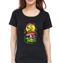 Load image into Gallery viewer, Trippy Psychedelic Weed Stoned T-Shirt for Women-Black-Ektarfa.online
