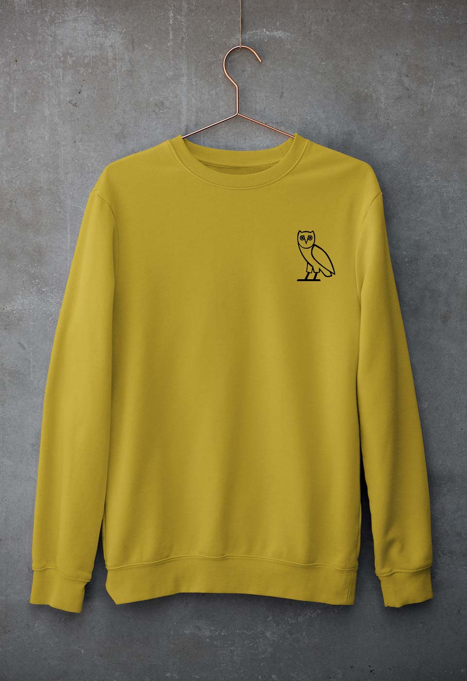 OVO logo Unisex Sweatshirt for Men/Women-Mustard Yellow-Ektarfa.online