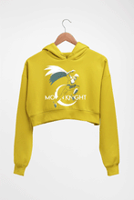 Load image into Gallery viewer, Moon Knight Crop HOODIE FOR WOMEN-Mustard yellow-Ektarfa.online

