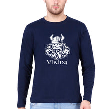 Load image into Gallery viewer, Viking Full Sleeves T-Shirt for Men-Navy Blue-Ektarfa.online

