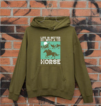 Load image into Gallery viewer, Horse Riding Unisex Hoodie for Men/Women-Olive Green-Ektarfa.online
