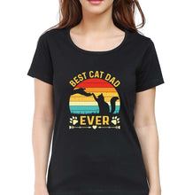 Load image into Gallery viewer, Cat Dad T-Shirt for Women-Black-Ektarfa.online
