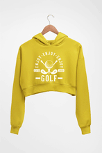 Load image into Gallery viewer, Golf Crop HOODIE FOR WOMEN-Mustard yellow-Ektarfa.online
