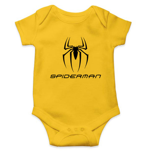 Spiderman Kids Romper For Baby Boy/Girl-0-5 Months(18 Inches)-Yellow-Ektarfa.online