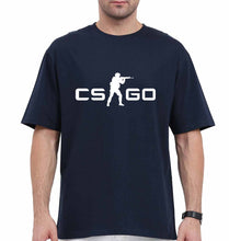 Load image into Gallery viewer, Counter-strike Global Offensive(CS GO) Oversized T-Shirt for Men-Navy Blue-Ektarfa.online
