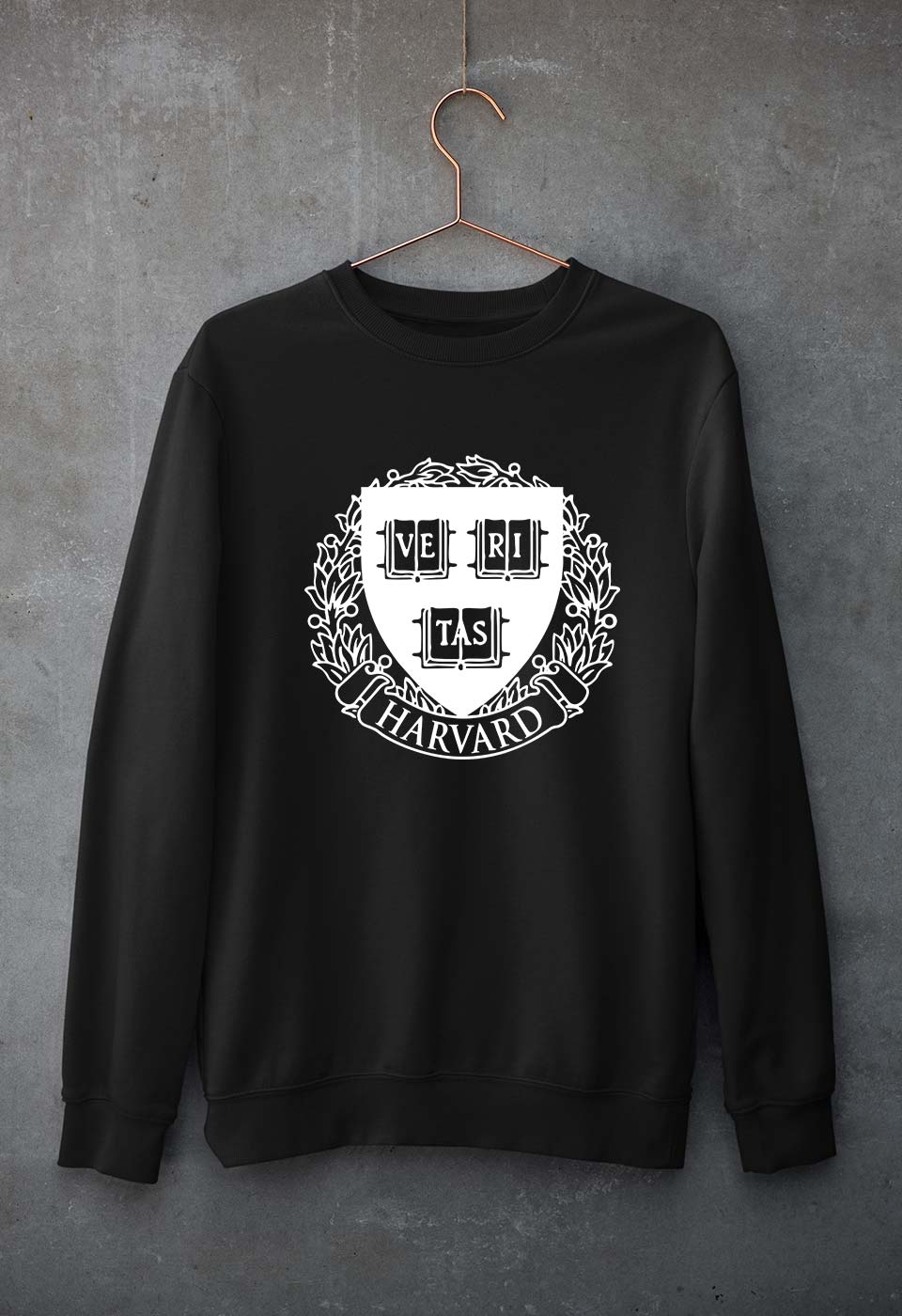 Harvard Unisex Sweatshirt for Men/Women-Black-Ektarfa.online