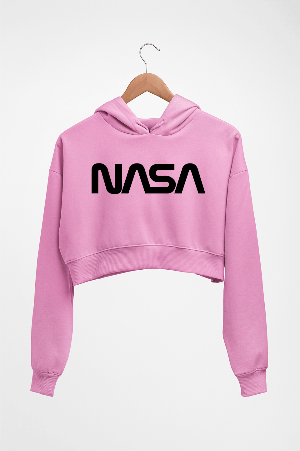 NASA Crop HOODIE FOR WOMEN-Light Baby Pink-Ektarfa.online