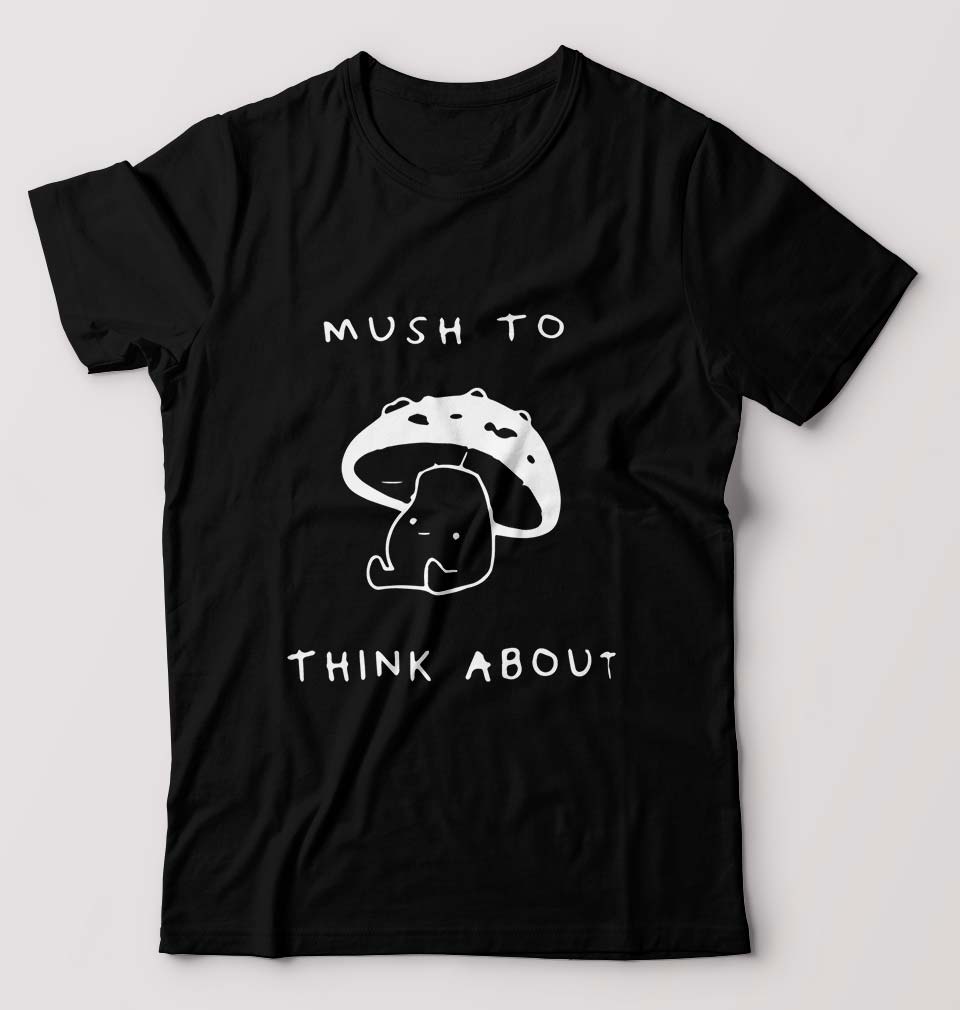 Mushroom T-Shirt for Men-Black-Ektarfa.online