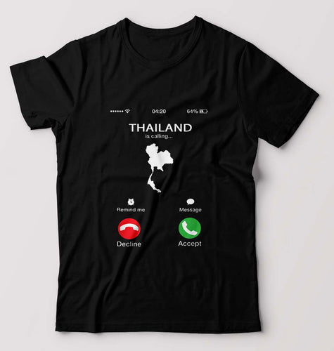 Thailand Calling T-Shirt for Men-Black-Ektarfa.online