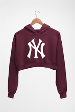 Load image into Gallery viewer, New York Yankees Crop HOODIE FOR WOMEN-Maroon-Ektarfa.online
