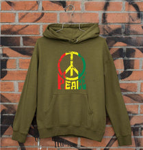 Load image into Gallery viewer, Bob Marley Peace Unisex Hoodie for Men/Women-Olive Green-Ektarfa.online
