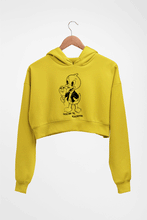 Load image into Gallery viewer, Domrebel Duck Crop HOODIE FOR WOMEN-Mustard yellow-Ektarfa.online
